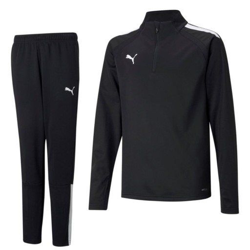 PUMA teamLIGA 1/4-Zip Trainingspak Kids Zwart Zwart