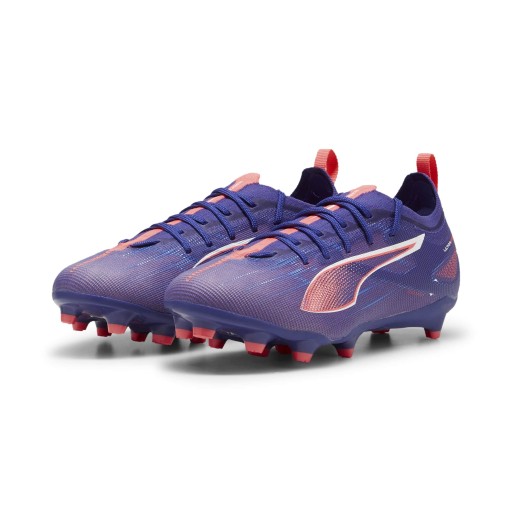 PUMA Ultra 5 Pro Gras / Kunstgras Voetbalschoenen (MG) Kids Paars Wit