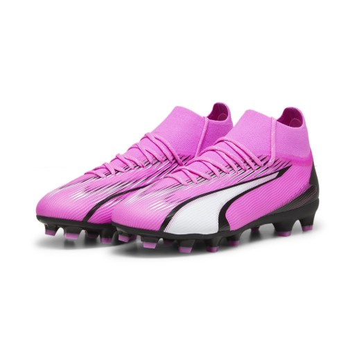 PUMA Ultra Pro Gras / Kunstgras Voetbalschoenen (MG) Kids Roze Wit Zwart