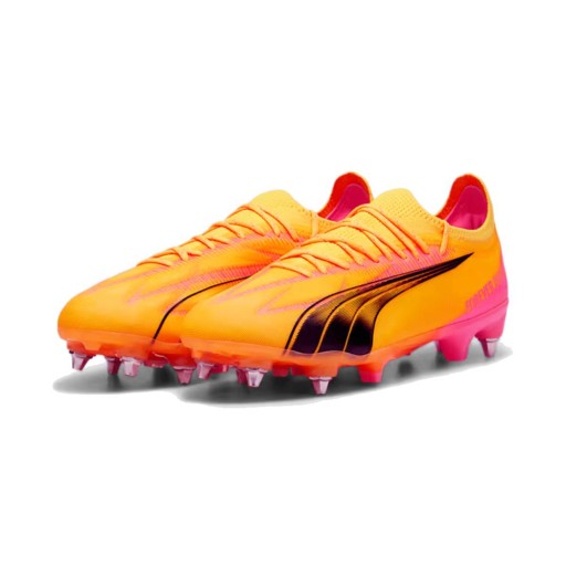 PUMA Ultra Ultimate IJzeren-Nop Voetbalschoenen (SG) Oranje Zwart Roze